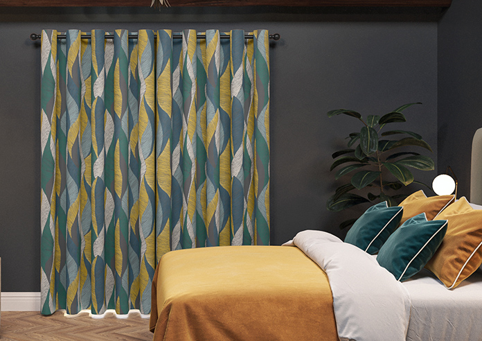 Anthurium, Teal - Made to Measure Curtains - Image 7